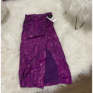 - Zara blogger purple sequins skirt